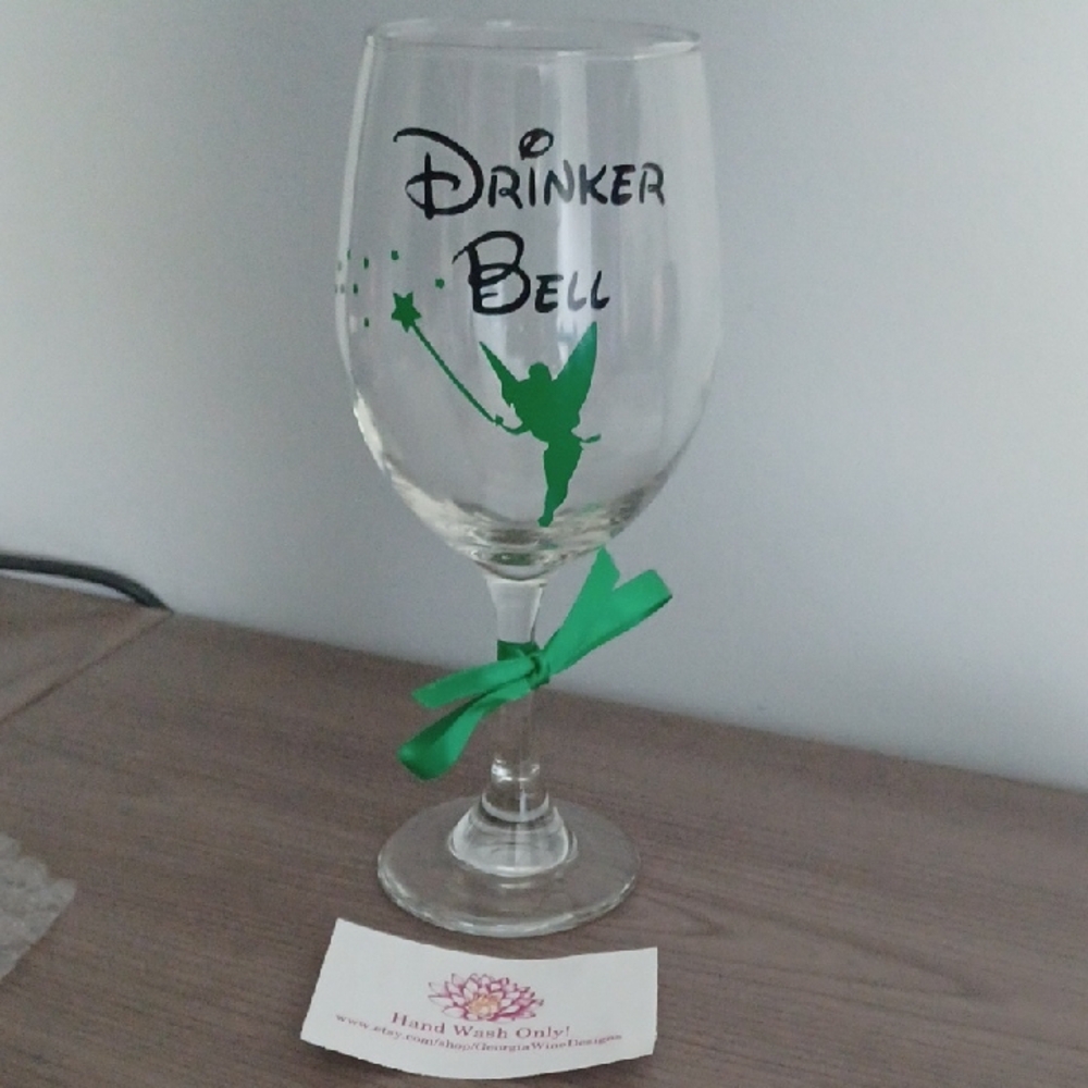 Green and Clear Wine Glass